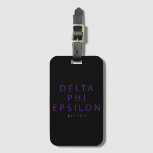 Delta Phi Epsilon Modern Type Luggage Tag