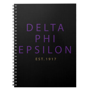 Delta Phi Epsilon Modern Type Notebook