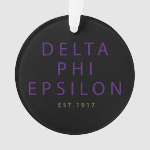 Delta Phi Epsilon Modern Type Ornament