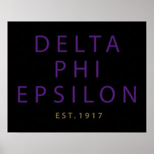 Delta Phi Epsilon Modern Type Poster