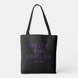 Delta Phi Epsilon Modern Type Tote Bag