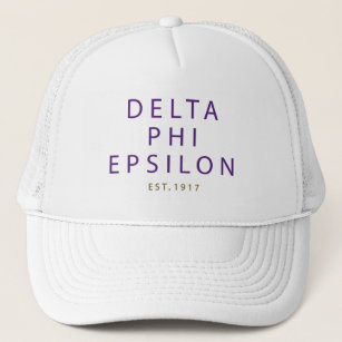 Delta Phi Epsilon Modern Type Trucker Hat