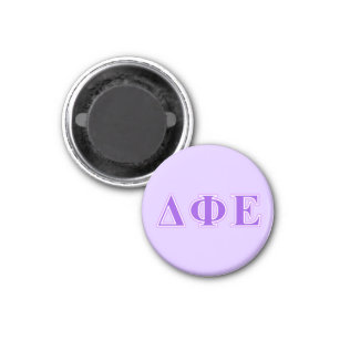 Delta Phi Epsilon Purple and Lavender Letters Magnet