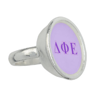 Delta Phi Epsilon Purple and Lavender Letters Ring