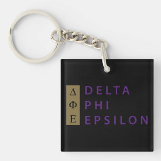 Delta Phi Epsilon Stacked Keychain