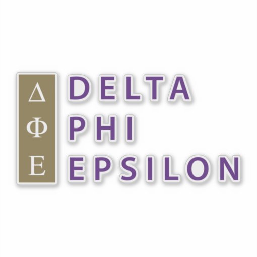 Delta Phi Epsilon Stacked Sticker Zazzle 3070