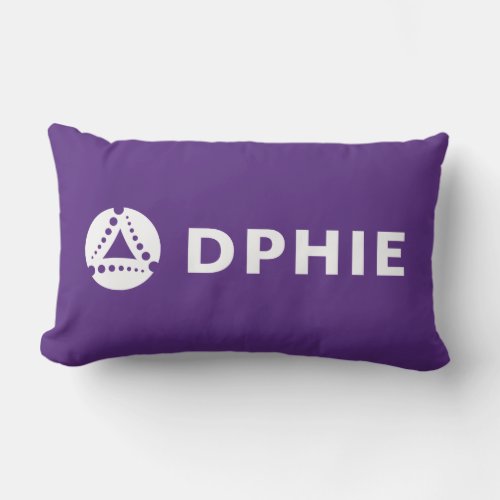 Delta Phi Epsilon White Logo Lumbar Pillow