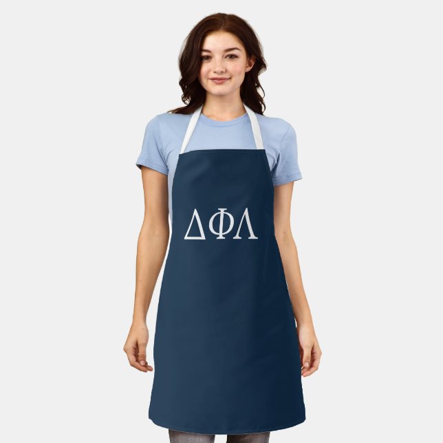 Delta Phi Lambda Greek Letters Design Apron (Worn)