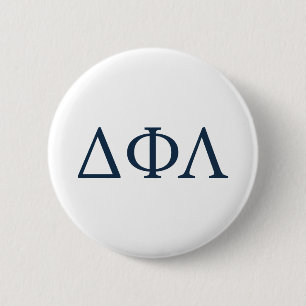 Delta Phi Lambda Greek Letters Design Button