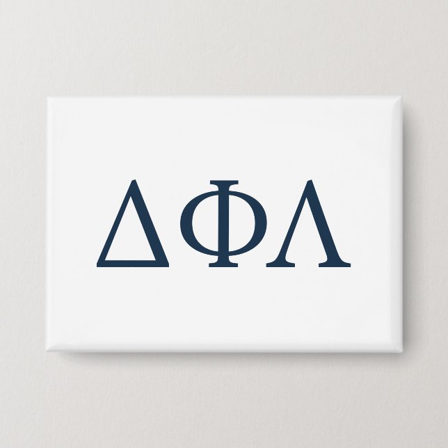 Delta Phi Lambda Greek Letters Design Button (Front)