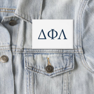 Delta Phi Lambda Greek Letters Design Button