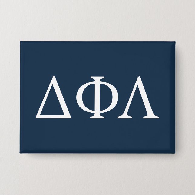 Delta Phi Lambda Greek Letters Design Button (Front)