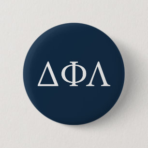 Delta Phi Lambda Greek Letters Design Button
