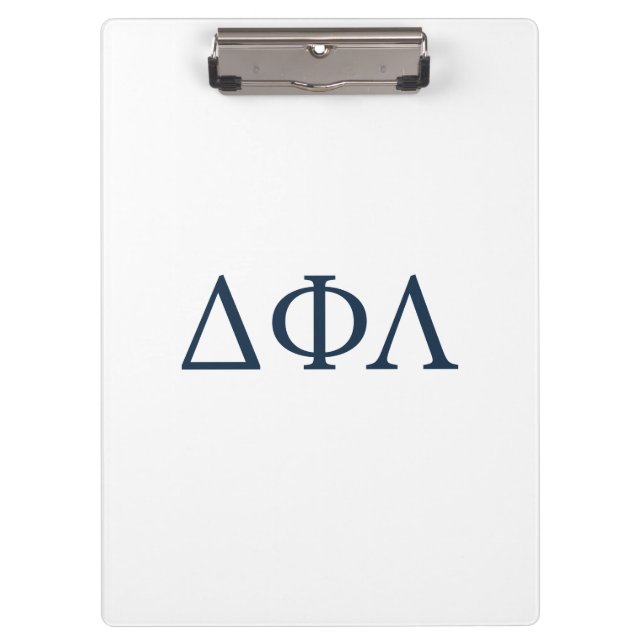 Delta Phi Lambda Greek Letters Design Clipboard (Front)