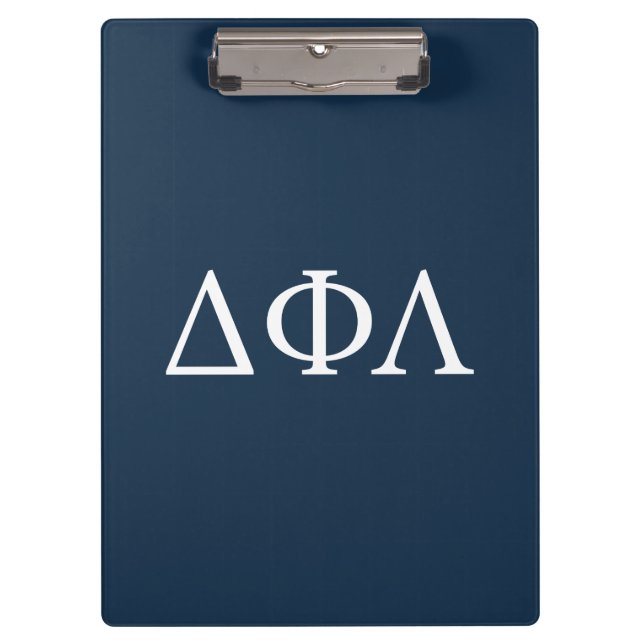 Delta Phi Lambda Greek Letters Design Clipboard (Front)