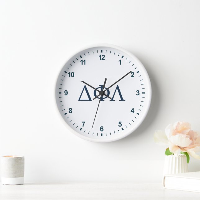 Delta Phi Lambda Greek Letters Design Clock (Home)