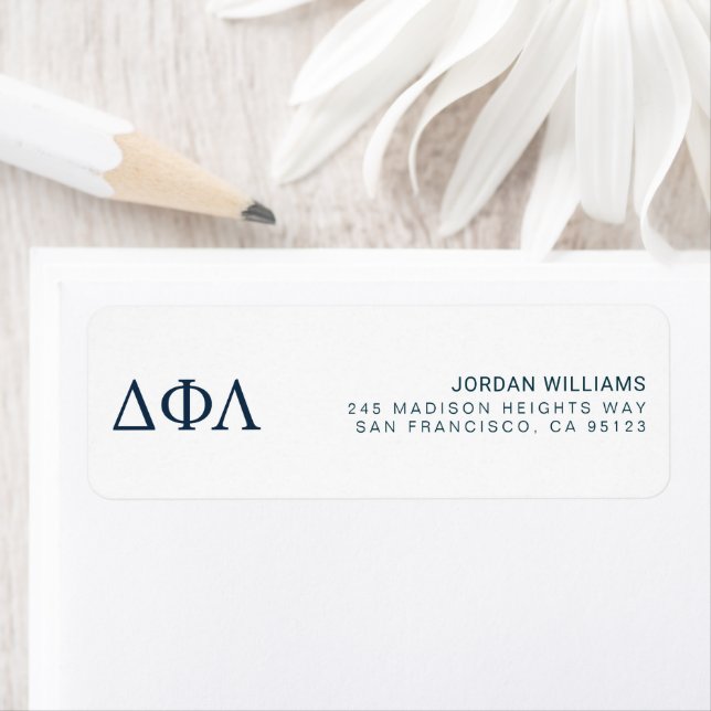 Delta Phi Lambda Greek Letters Design Label (Insitu)