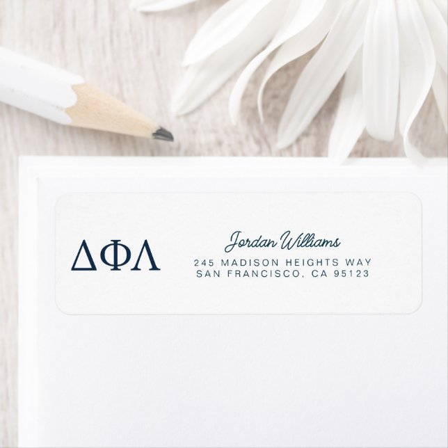 Delta Phi Lambda Greek Letters Design Label (Insitu)