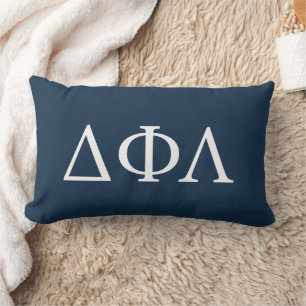 Delta Phi Lambda Greek Letters Design Lumbar Pillow