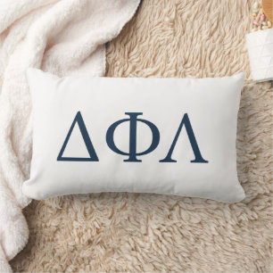 Delta Phi Lambda Greek Letters Design Lumbar Pillow