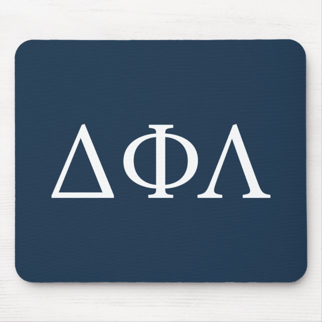 Delta Phi Lambda Greek Letters Design Mouse Pad (Front)
