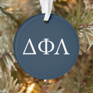 Delta Phi Lambda Greek Letters Design Ornament