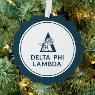 Delta Phi Lambda Greek Letters Design Ornament Card