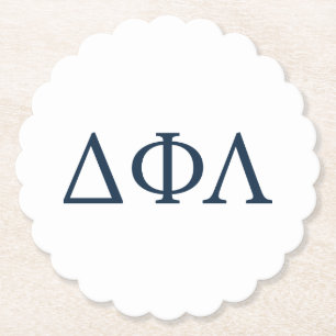 Delta Phi Lambda Greek Letters Design Paper Coaster