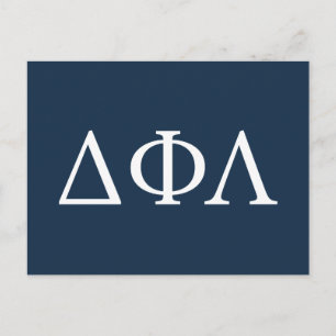 Delta Phi Lambda Greek Letters Design Postcard