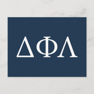 Delta Phi Lambda Greek Letters Design Postcard