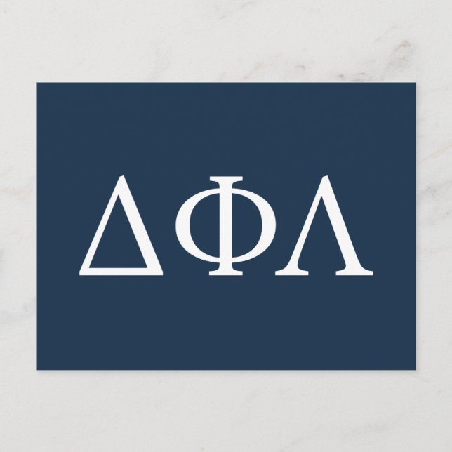 Delta Phi Lambda Greek Letters Design Postcard (Front)