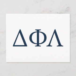 Delta Phi Lambda Greek Letters Design Postcard