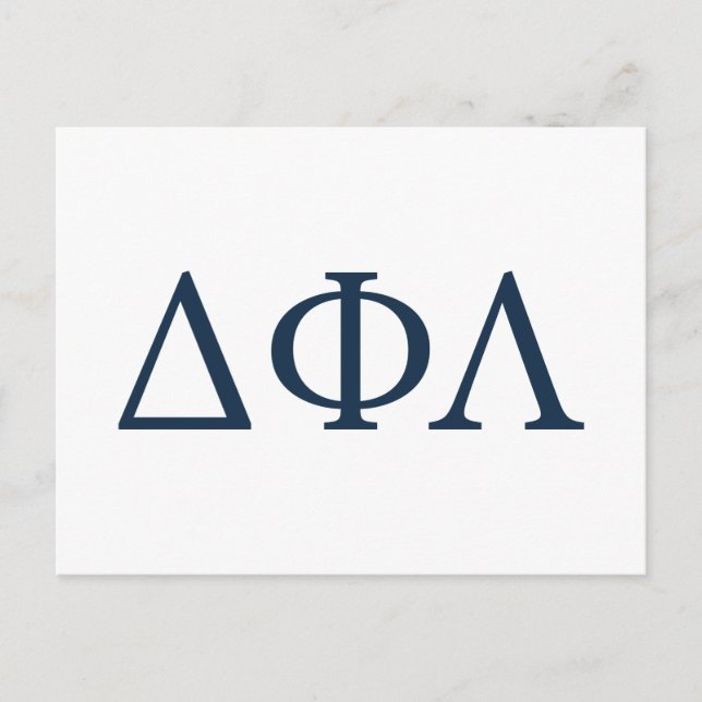 Delta Phi Lambda Greek Letters Design Postcard (Front)