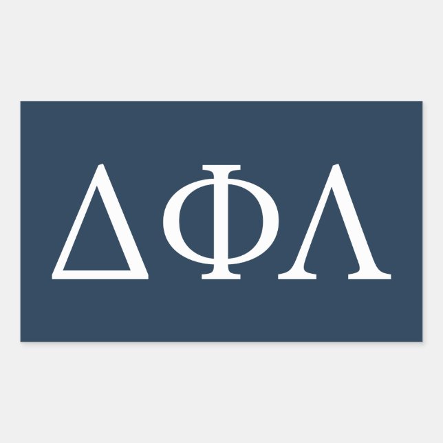 Delta Phi Lambda Greek Letters Design Rectangular Sticker (Front)