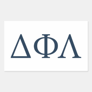 Delta Phi Lambda Greek Letters Design Rectangular Sticker
