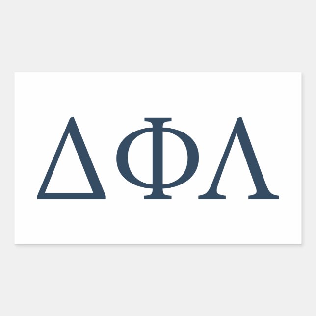 Delta Phi Lambda Greek Letters Design Rectangular Sticker (Front)