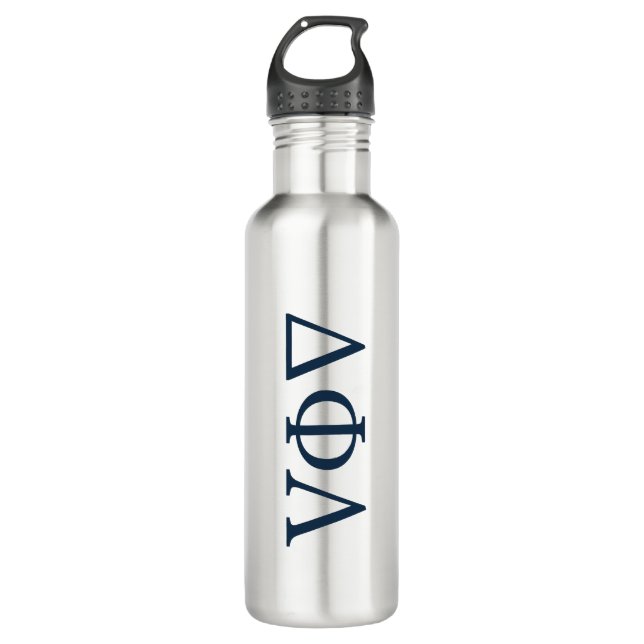 Delta Phi Lambda Greek Letters Design Stainless Steel Water Bottle (Front)