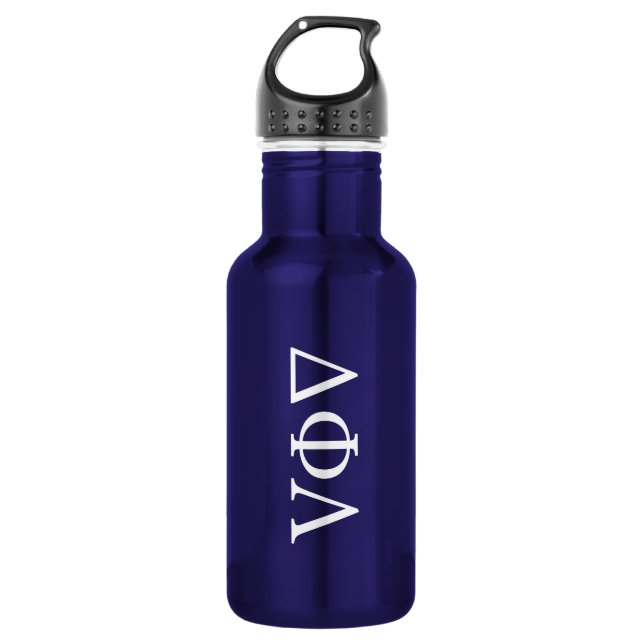 Delta Phi Lambda Greek Letters Design Stainless Steel Water Bottle (Front)