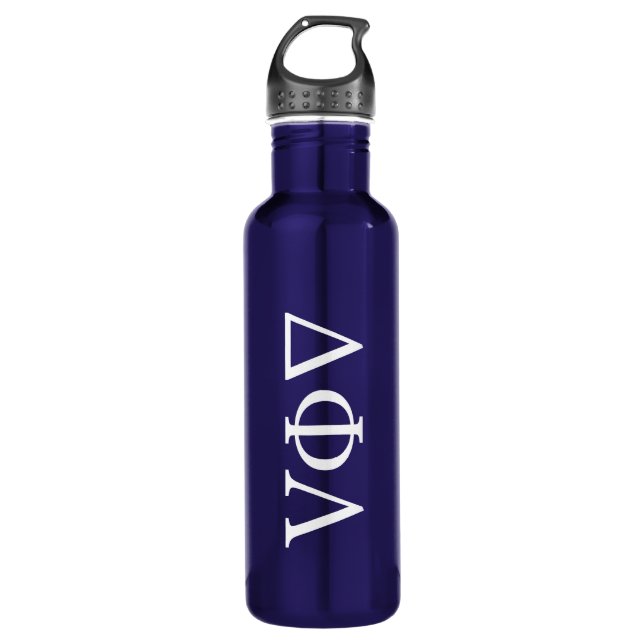 Delta Phi Lambda Greek Letters Design Stainless Steel Water Bottle (Front)