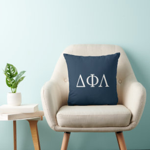 Delta Phi Lambda Greek Letters Design Throw Pillow