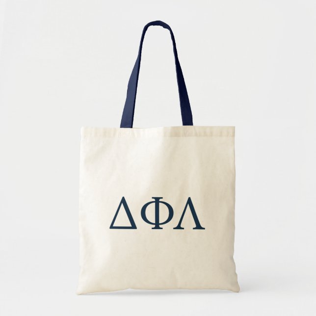 Delta Phi Lambda Greek Letters Design Tote Bag (Front)