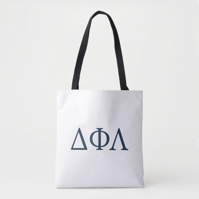 Delta Phi Lambda Greek Letters Design Tote Bag (Front)