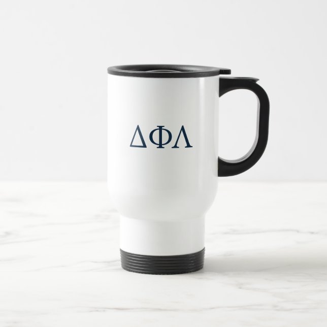 Delta Phi Lambda Greek Letters Design Travel Mug (Right)