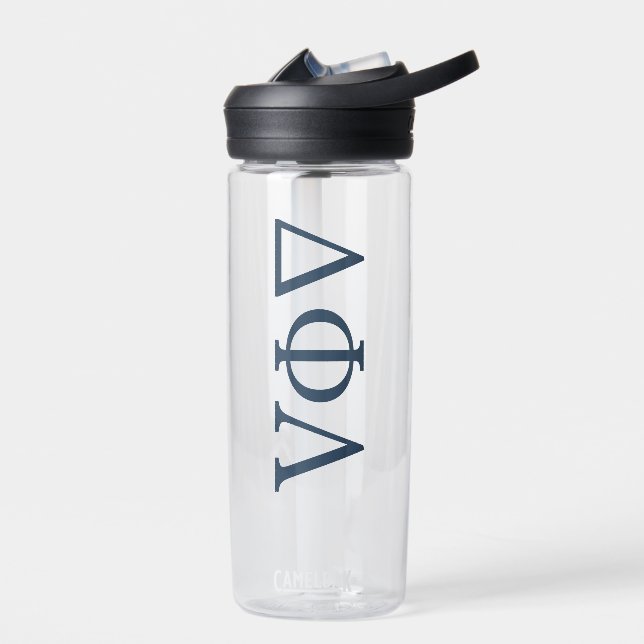 Delta Phi Lambda Greek Letters Design Water Bottle (Left)