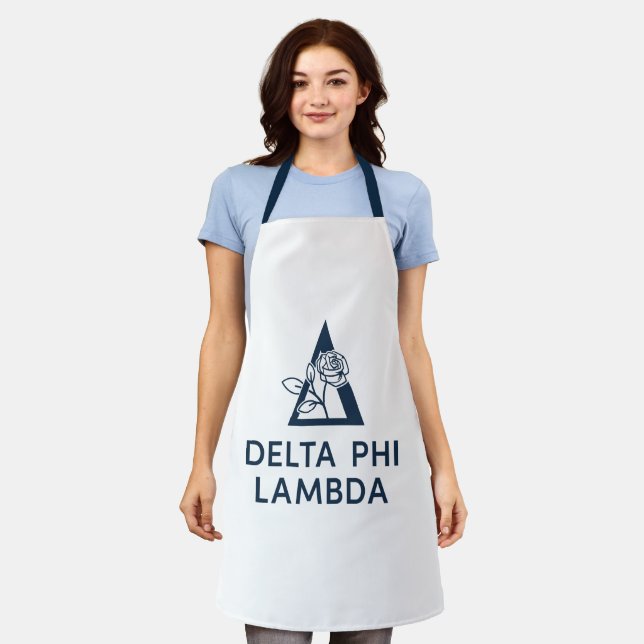 Delta Phi Lambda Name & Symbol with Rose Apron (Worn)