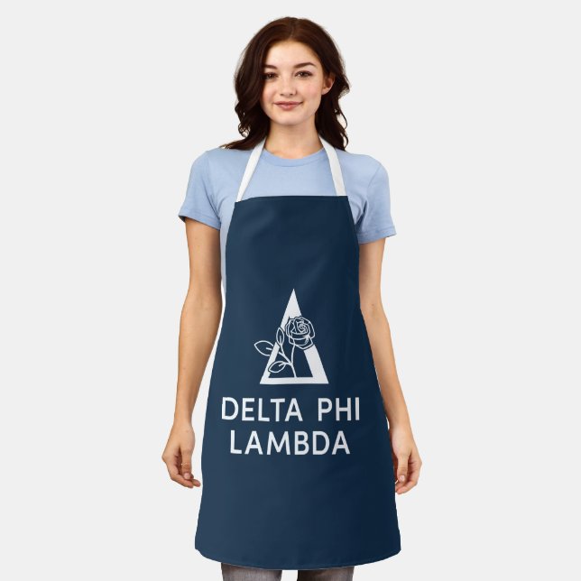 Delta Phi Lambda Name & Symbol with Rose Apron (Worn)