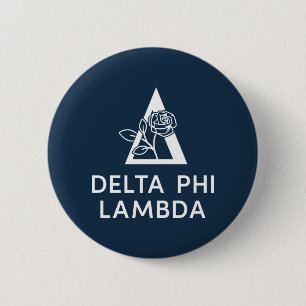 Delta Phi Lambda Name & Symbol with Rose Button