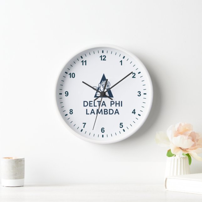 Delta Phi Lambda Name & Symbol with Rose Clock (Home)