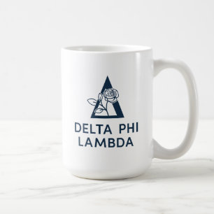 Delta Phi Lambda Name & Symbol with Rose Coffee Mug