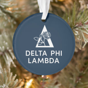 Delta Phi Lambda Name & Symbol with Rose Ornament